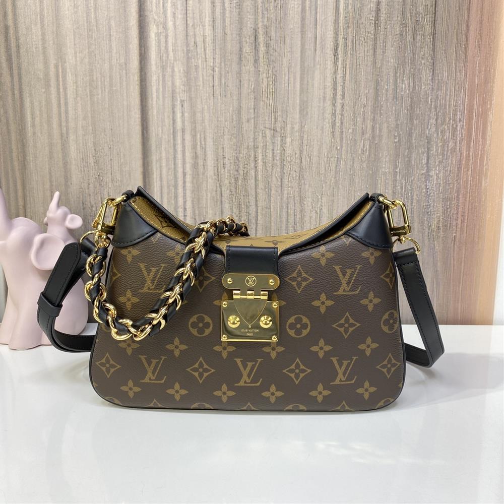 M46659 Old Flower Chain Bag Series LV TWINNY HandbagUsing Monogram and Monogram Reverse canvas with leather trim for a comfortable yet sophisticated f