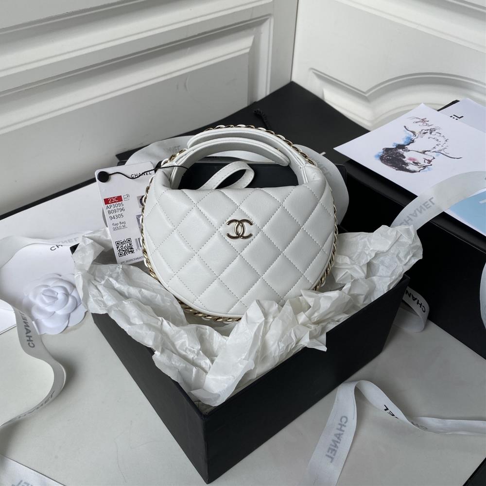 The Chanel 23K Dinner Bag AP3095 features a cute sheepskin leather and gold metal design with a rounded and delicate silhouette Although it cannot be