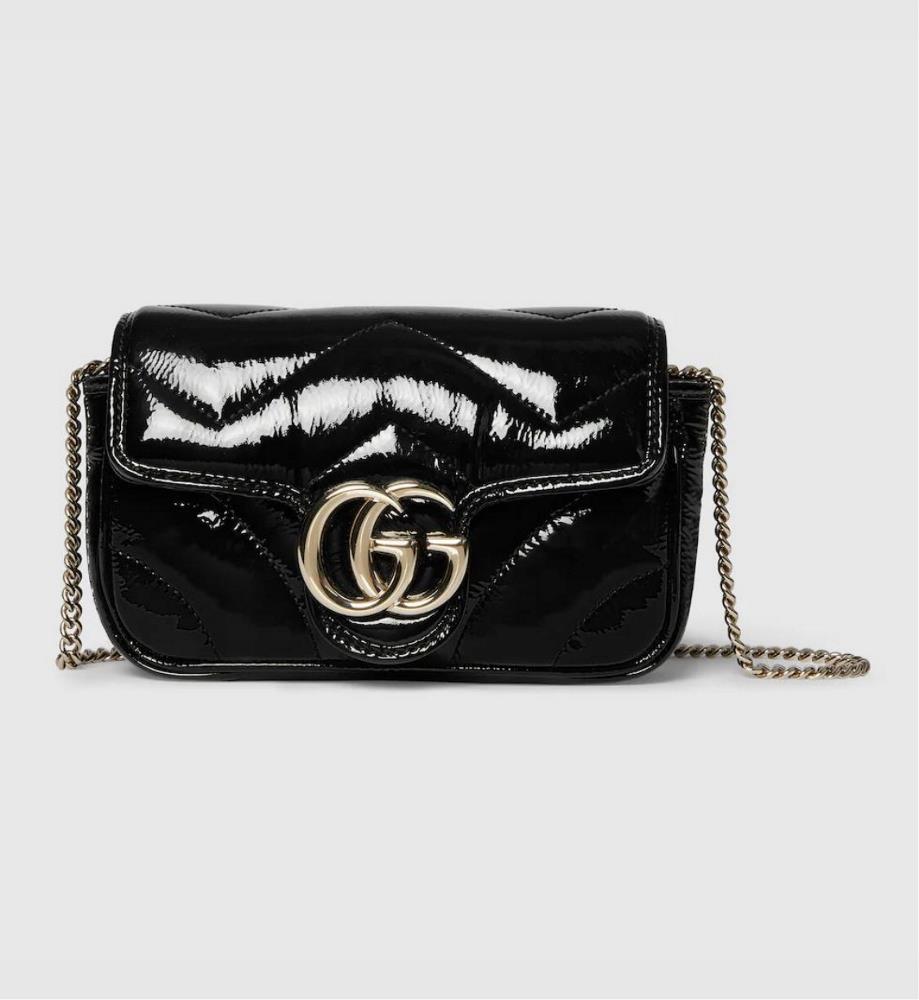 New GG Marmont series ultra mini handbagsStyle number476433 AABZK 1000The dual G accessory design in the same color tone injects traditional essence i