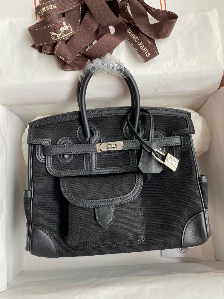 Hand sewn Birkin 25cm Cargo Swift patchwork black silver buckle  professional luxury fashion brand agency businessIf you have wholesale or retail in