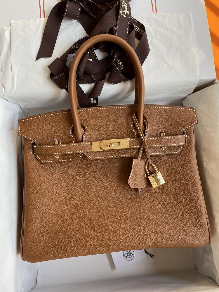 Hand sewn Birkin 30cm imported royal calf leather gold brown buckle  professional luxury fashion brand agency businessIf you have wholesale or retai
