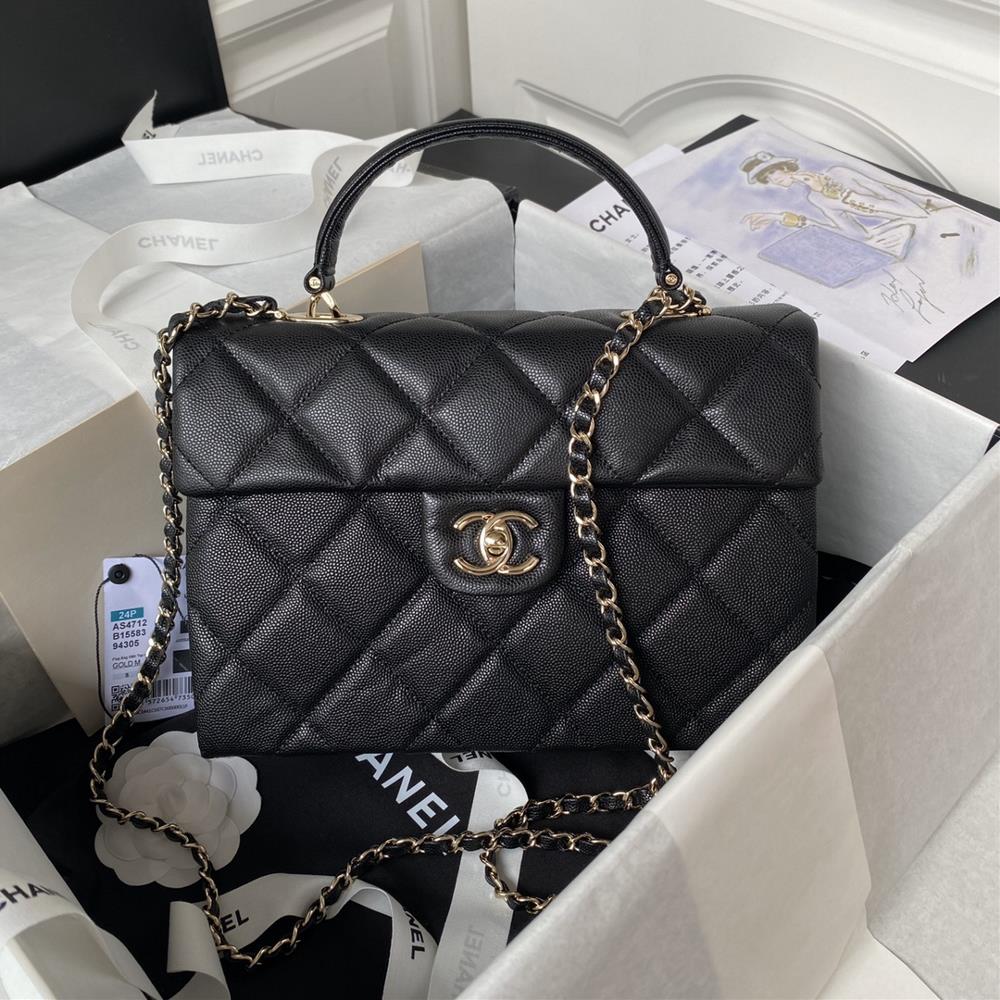 Chanel24p lychee patterned cowhide Kelly handbag super super beautiful AS4712The elegant and irresistible highend texture coupled with the practical