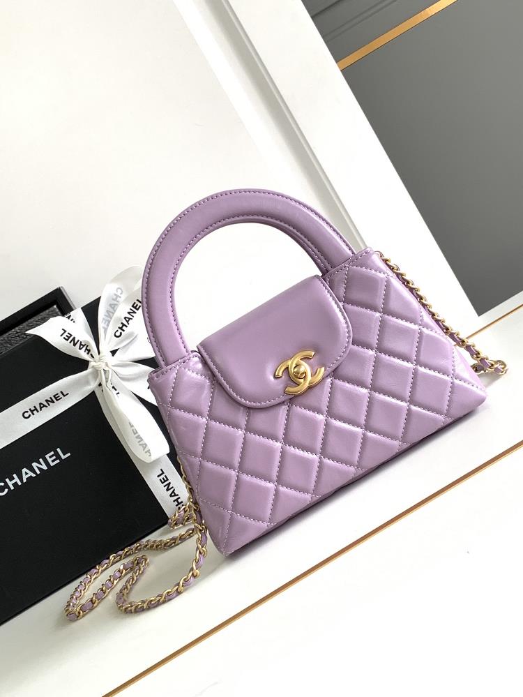 Upgraded version of Fragrant Taro Purple CHANEL 24P Fragrant Taro Purple Kelly Chain Bag Fashion is a cycle of great popularity Middle aged Kelly has