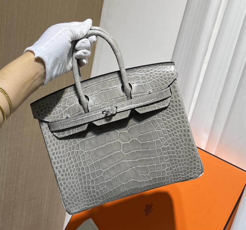 Birkin25 imported American high gloss dove grey silver buckle spot  professional luxury fashion brand agency businessIf you have wholesale or retail