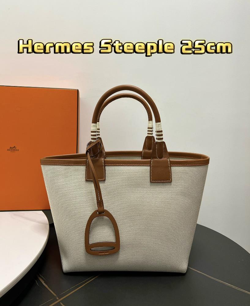 Steeple25cm cement brown gold brown silver buckleNew HPlume canvas combined with original Swift calf leatherThe fully handcrafted sewing handle featur