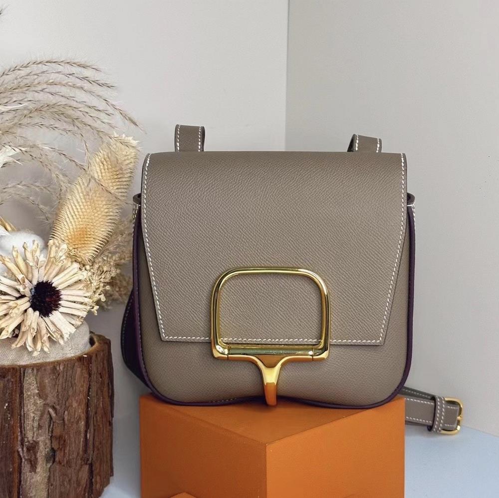 Bottom bag Della Cavalleria mini 18cm epsom elephant grey gold buckle  professional luxury fashion brand agency businessIf you have wholesale or ret