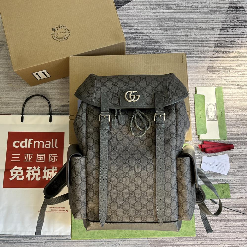 Equipped with a complete set of green packaging for the Ophidia series medium GG backpack Gucci continuously updates its color scheme and adds more