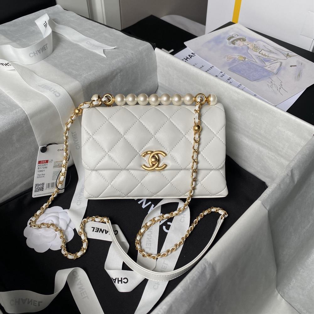 Chanel 24A Advanced Handicraft Workshop Pearl Luxury Texture Beauty Bag Model AS5001Sweet color matching highend luxury and durability are becoming