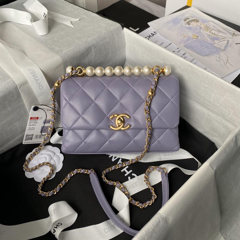 Chanel 24A Advanced Handicraft Workshop Pearl Luxury Texture Beauty Bag Model AS5001Sweet color matching highend luxury and durability are becoming