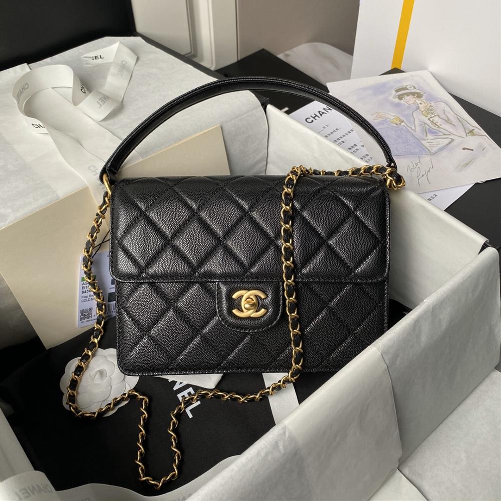 Large Chanel24K lychee patterned cowhide flap handbag super super beautiful AS6261The elegant and irresistible highend texture coupled with the pra