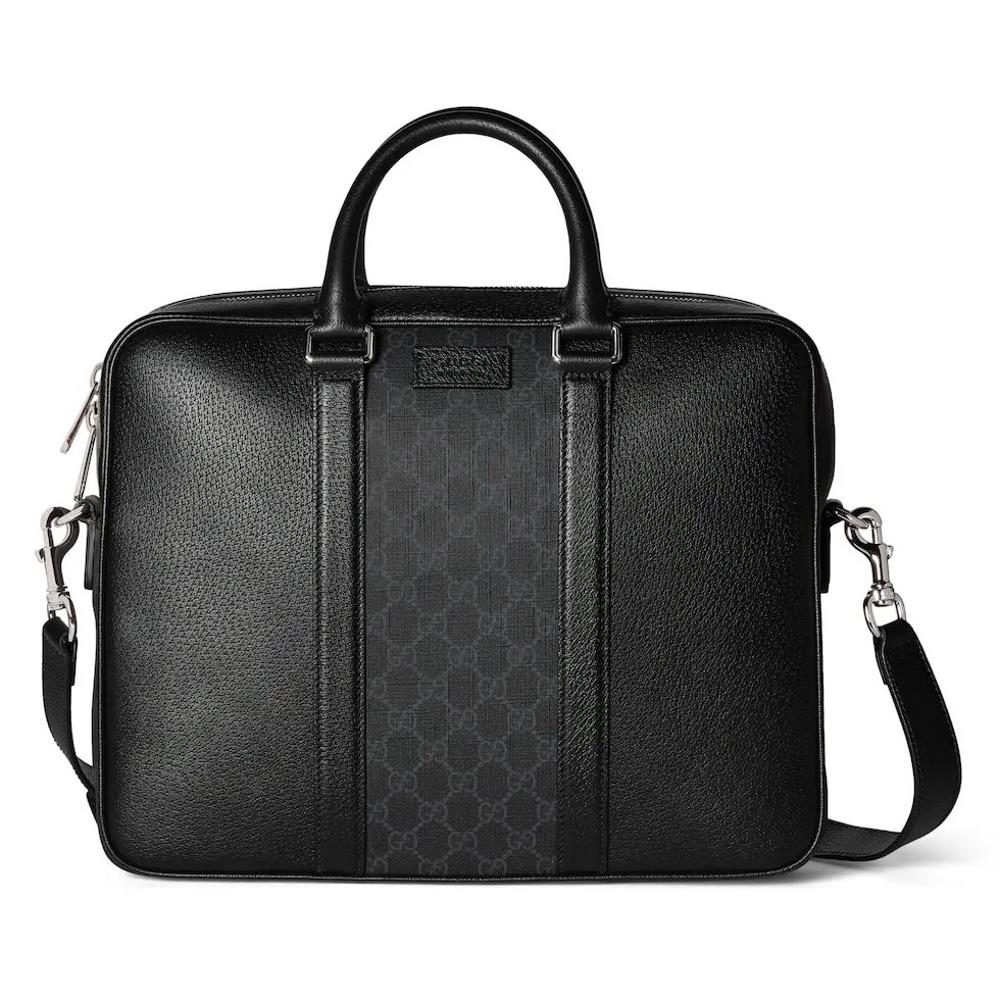 Decorate the medium GG briefcase with a badgeStyle number795461 FACU5 1000Selection handbags such as mini crossbody bags briefcases and tote bags sh