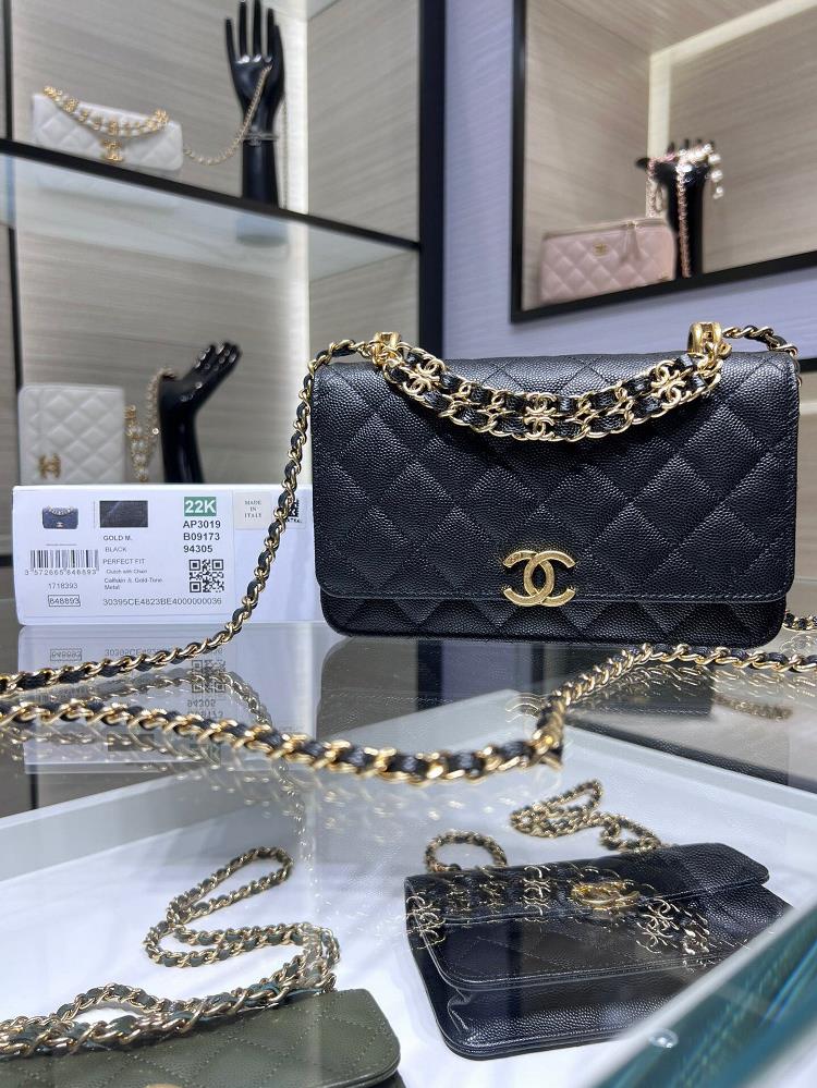 Ohanel 22K New Double Chain WOC Caviar Used HardwareLivable and crossbody AP3019Y size 19cm  professional luxury fashion brand agency businessIf you