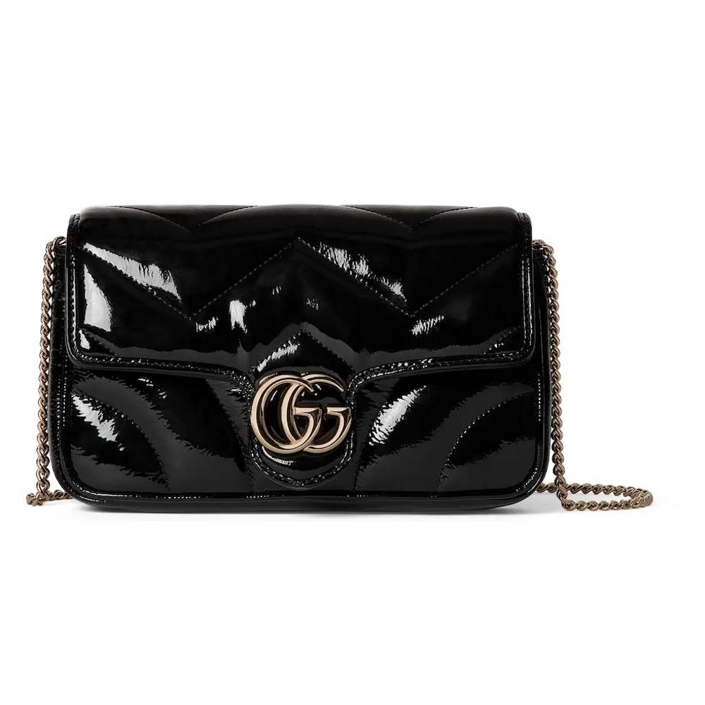 New GG Marmont series mini handbag with card bagStyle number751526 AADP6 1000The GG Marmont series showcases exquisite leather in black showcasing th
