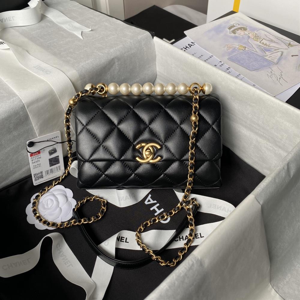 Chanel 24A Advanced Handicraft Workshop Pearl Luxury Texture Beauty Bag Model AS5001Sweet color matching highend luxury and durability are becoming
