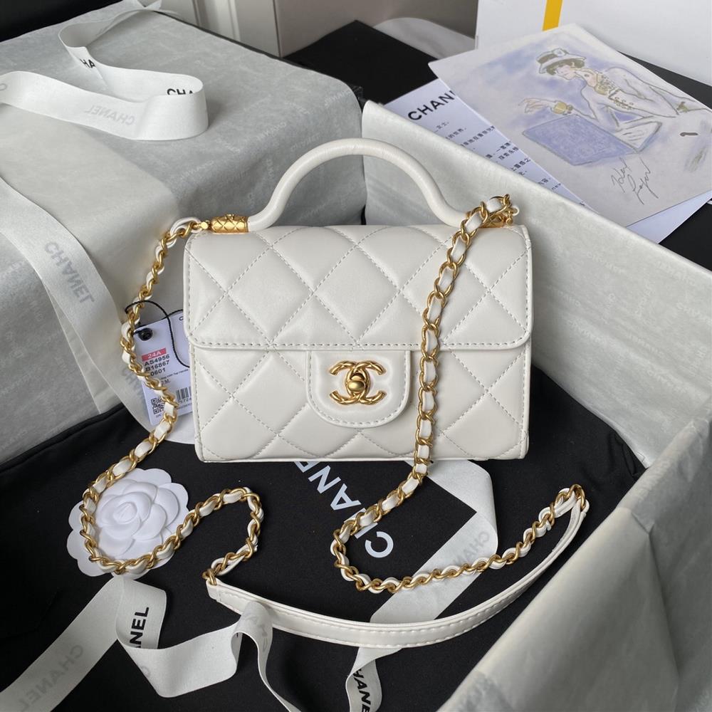 The Chanel24A Advanced Handicraft Workshop series AS4956 bag features a perfect balance between modern and classic design with sheepskin and metal It