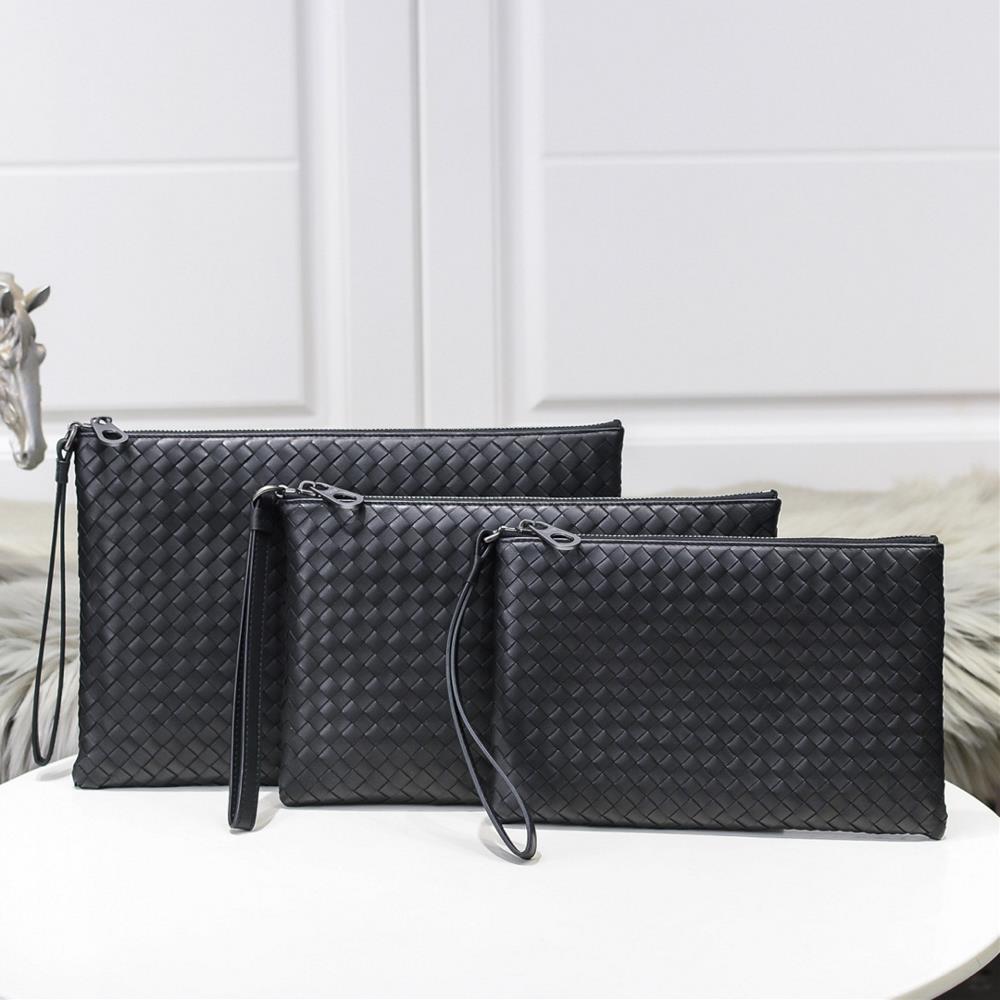 BV handbag Bottega Veneta Using original factory materials mens zippered handbags are made of Italian waxed cowhide Soft and delicate leather with f