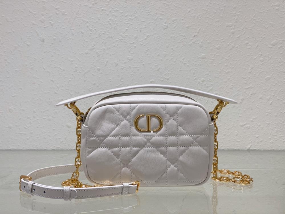 Small Dior Caro Top Handle Camera BagNumber 3352This Dior Caro top handle camera bag is a new addition to the 2024 SpringSummer ready to wear collect