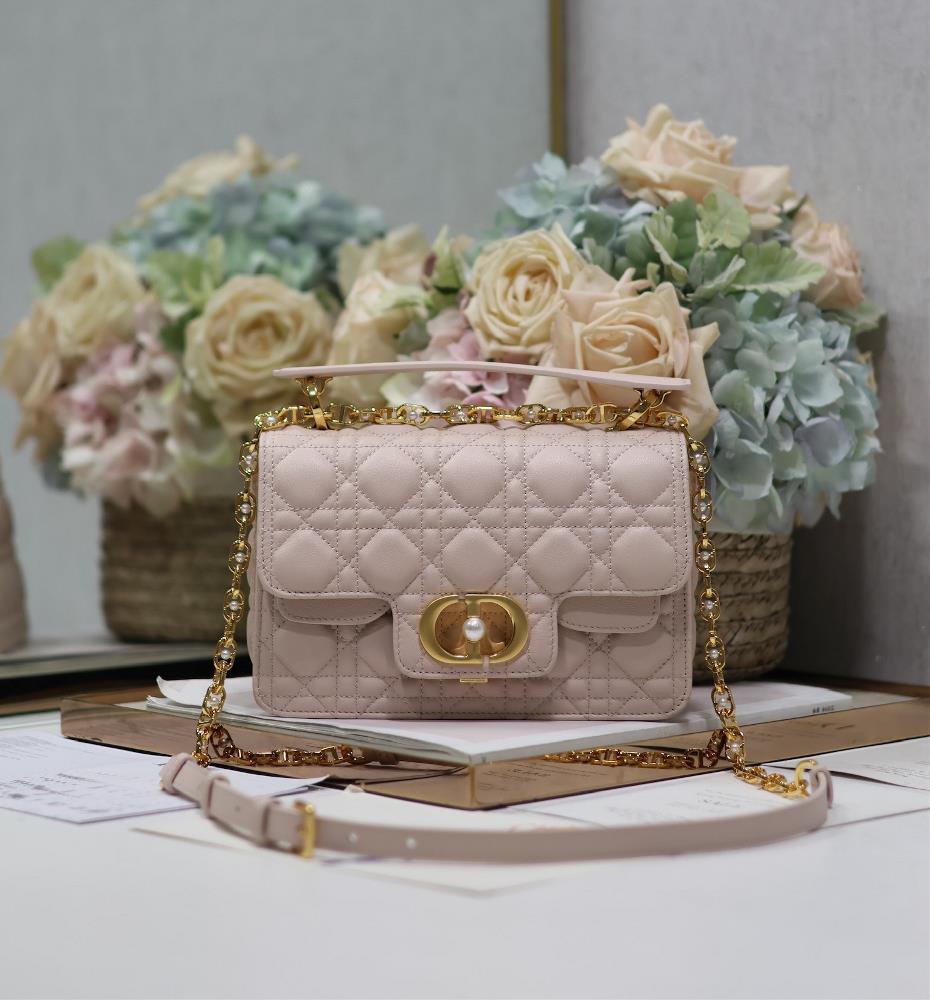 Small Dior Jolie Pearl Handbag PinkThis Dior Jolie handbag is a new addition to the 2024 SpringSummer ready to wear collection combining elegance an