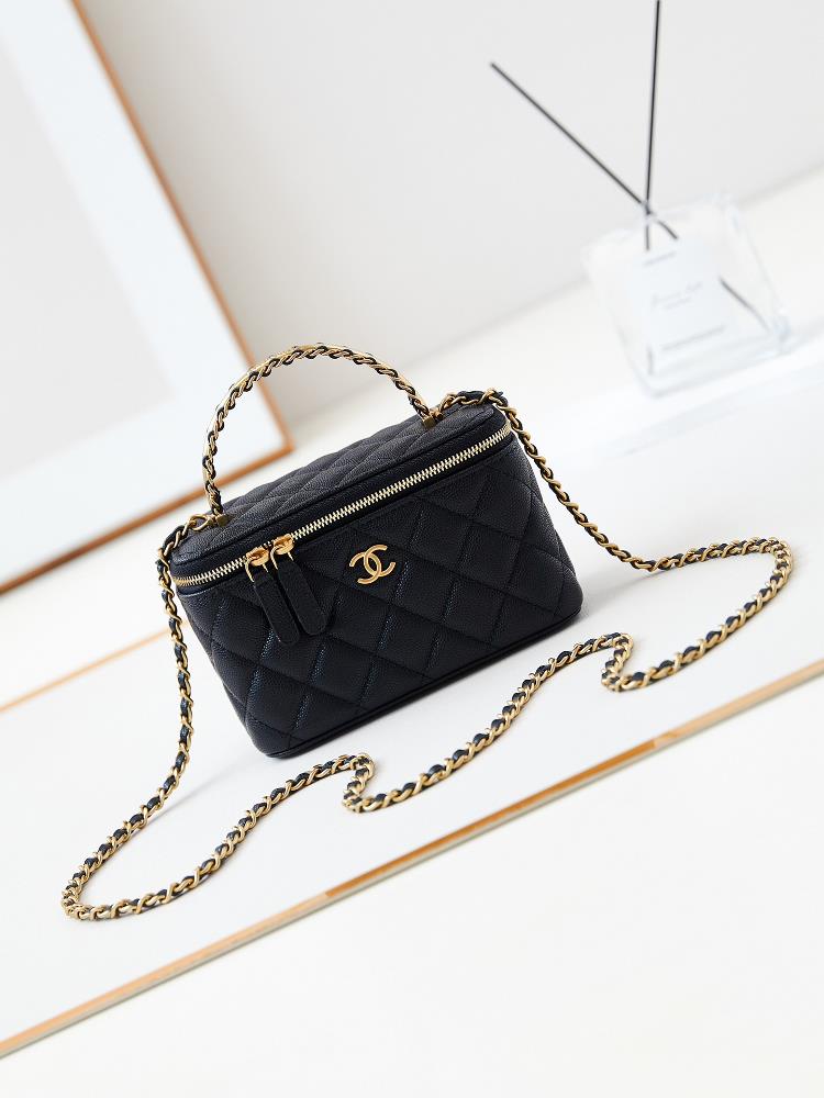 24A Limited Edition Letter Handle Long Box Bag Makeup Diagonal Straddle Bag with Handle Small Ball Pattern Matte Metal Hardware The logo letter handl