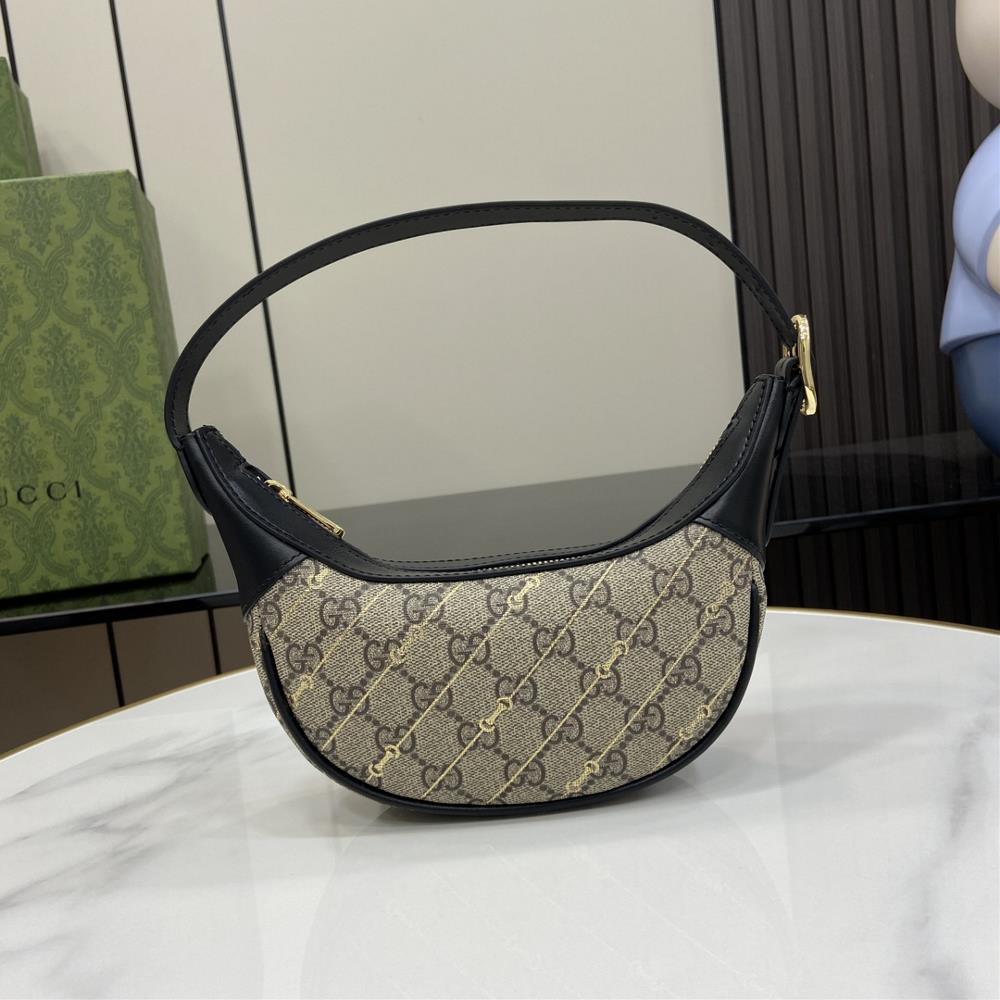 The Ophidia series of mini handbags featuring a horseclip print GG Supreme canvas cleverly incorporates horseneck stripe printing calling it the his