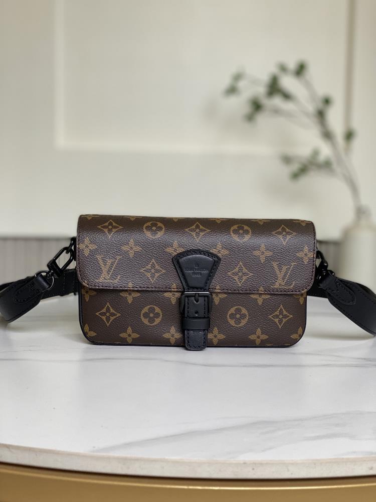 M83567 Vintage MONTSOURIS Mini HandbagPresenting a slender configuration with Monogram Eclipse canvas the front iconic buckle is paired with a magnet