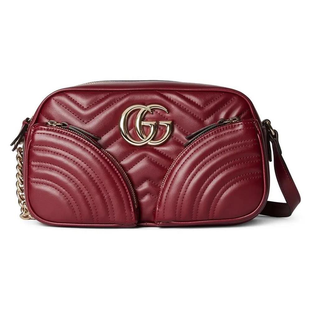 New GG Marmont Series Small Shoulder Backpack The GG Marmont series continues to integrate innovative materials and artisanal design interpreting ge