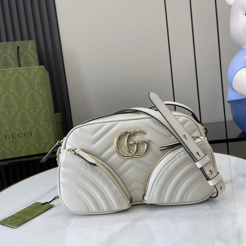 New GG Marmont Series Small Shoulder Backpack The GG Marmont series continues to integrate innovative materials and artisanal design interpreting ge