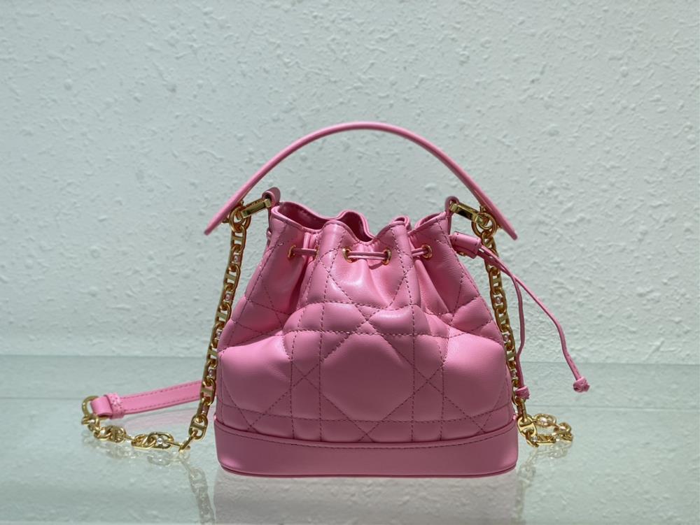 This Dior Jolie bucket bag is a new addition to the Fall 2024 ready to wear collection showcasing a fashionable style Crafted with cherry blossom pi