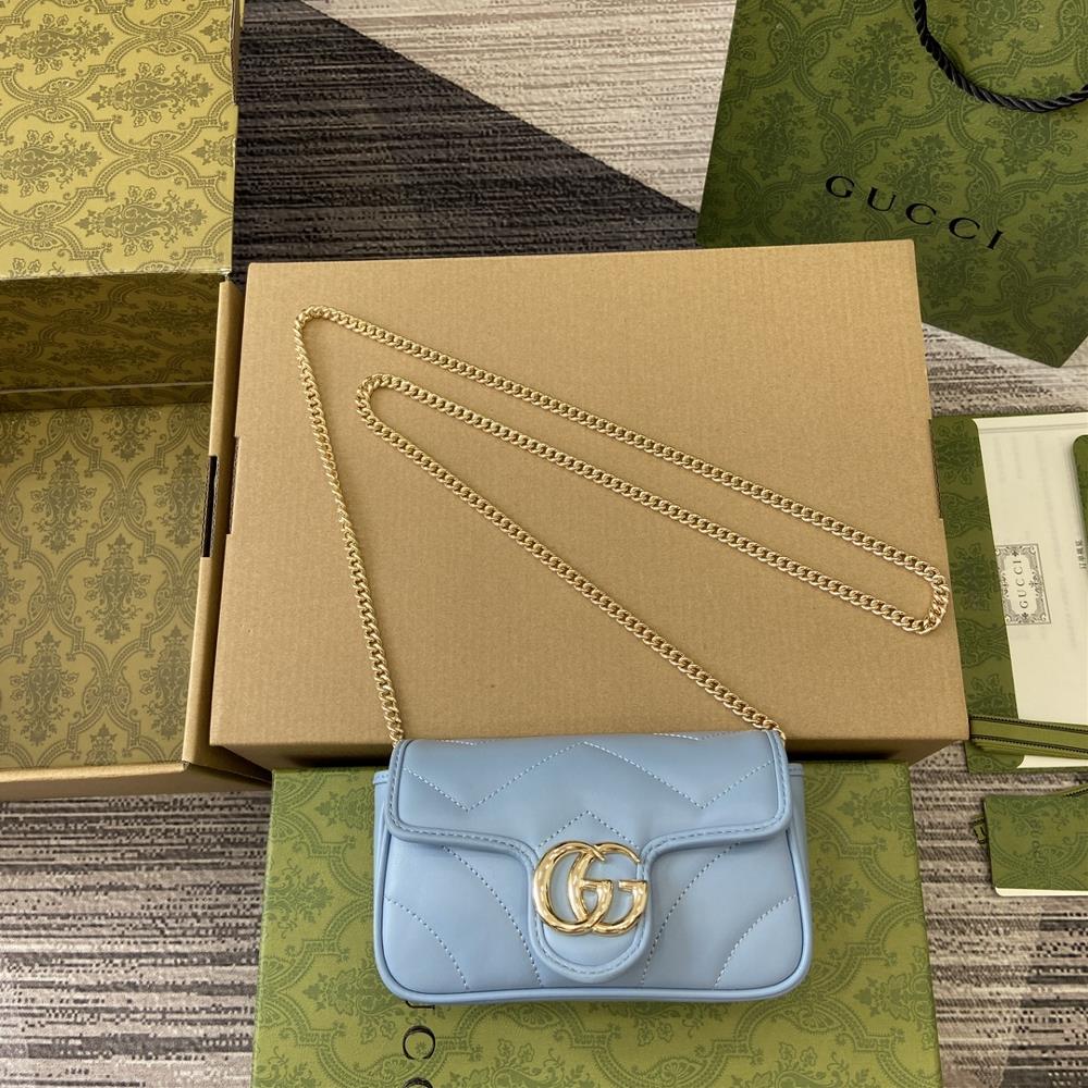 Equipped with a complete set of packaging the GG Marmont series ultra mini handbag is exclusively available onlineThe GG Marmont series showcases e