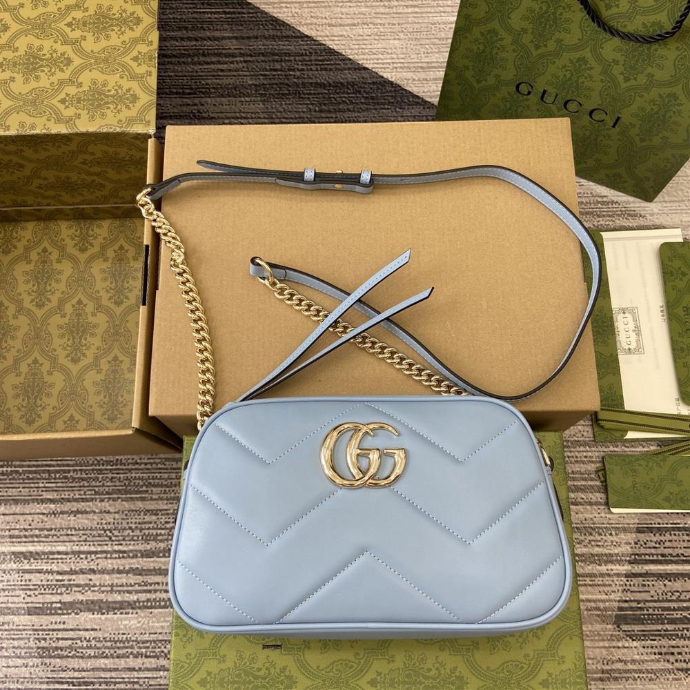 Comes with a complete set of packaging exclusively available online for GG Marmont series small shoulder backpacksThe GG Marmont series showcases e