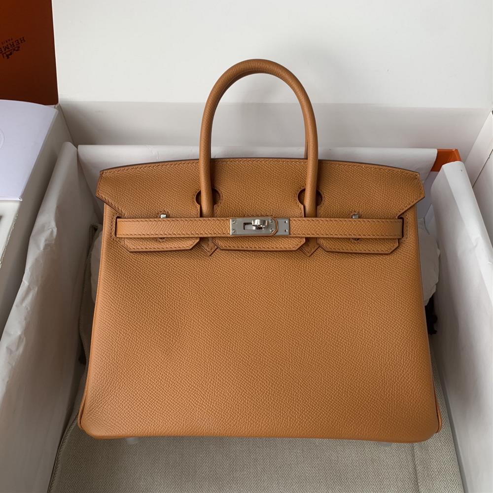 goods in stockBirkin 25cm imported Epsom leather semi handmade wax thread sewn toffeeColors can be customized  professional luxury fashion brand agen