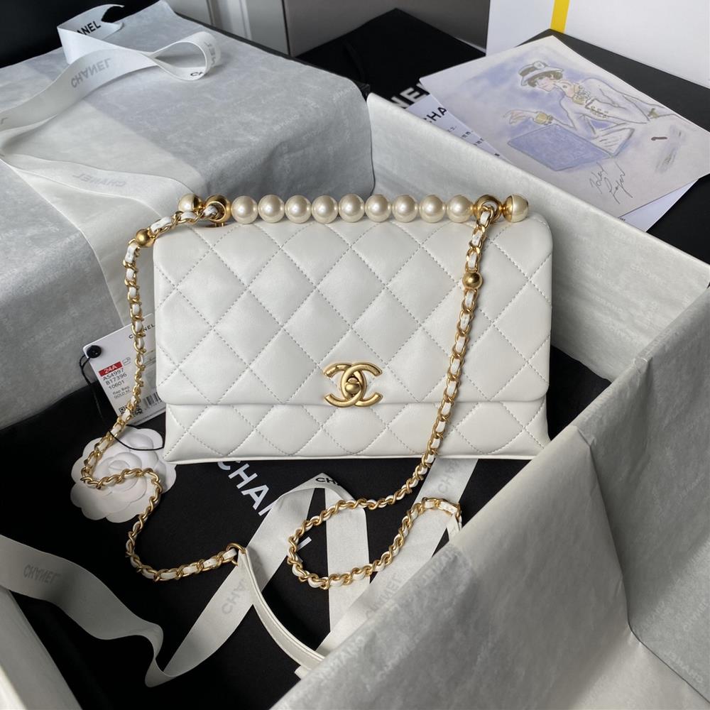 Chanel 24A Premium Handmade Pearl Luxury Texture Beauty Bag Model AS4997Sweet color matching highend luxury and durability are becoming more and mo