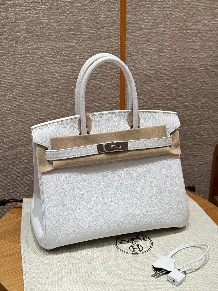 StyleBirkinColour01Blanc 8VOrange poppySize302216LeatherTogo From FranceHardwaresilver Platinum 30cm pure white with poppy orange lining imported co