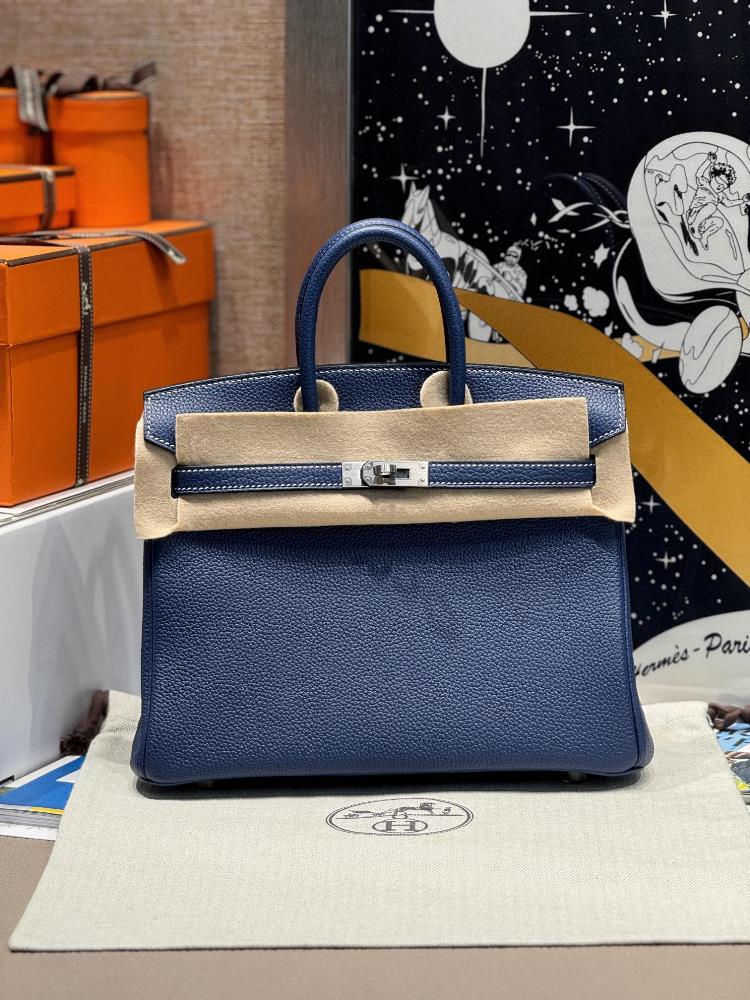 Birkin25Deep Blue Togo Sewing White Line  professional luxury fashion brand agency businessIf you have wholesale or retail intentions please contac