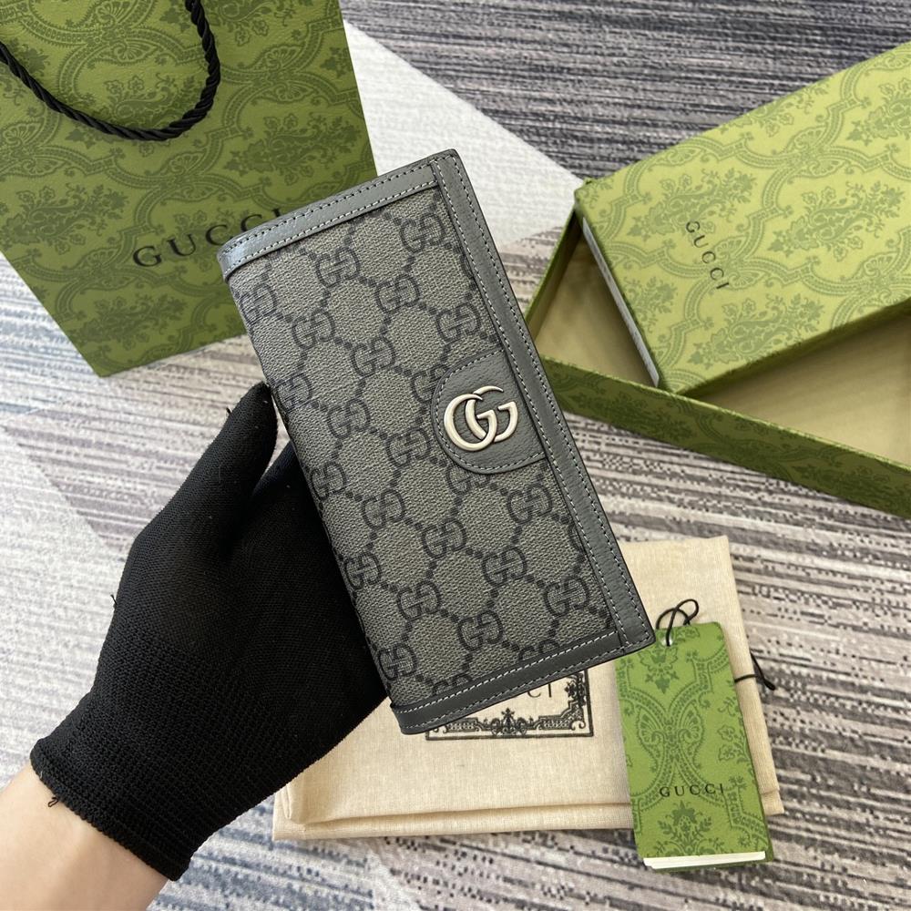 Complete set of packaging for Ophidia series GG long walletThe new series presents slim and compact small leather goods with exquisite craftsmanshi