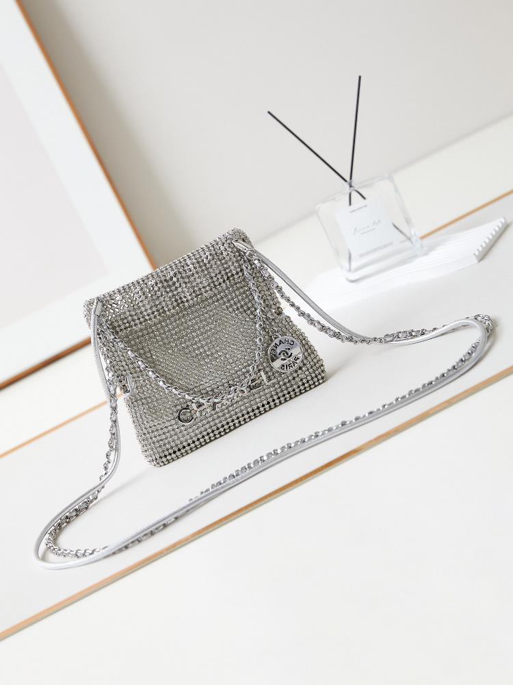 24s mini rhinestone bag22bag Heavy duty box Evening bagGet it Silver DiamondStyle number AS4894Size 15174Packaging  professional luxury fashion brand