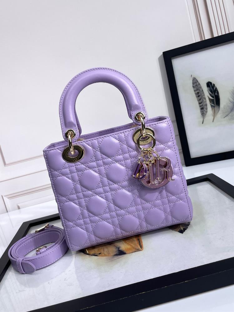 Sheep tendon velvet leather counter spring core Ubuckle4grid sheepskin shoulder purple Linlang buckle rattan plaid patent leather cowhide mini han