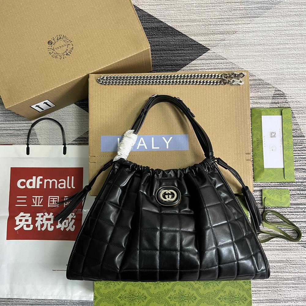 Comes with a complete set of Gucci Deco series mediumsized quilted tote bags This upgraded daily tote bag cleverly blends traditional elements wit