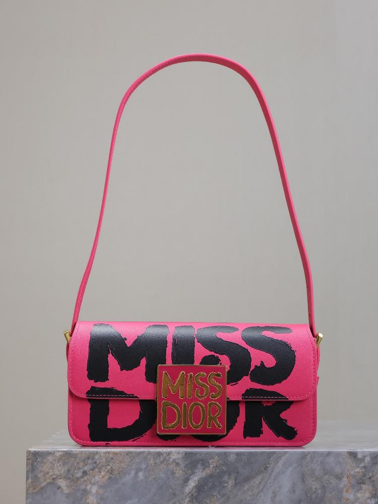 Miss Dior Flip Bag Berry Red GraffitiThis Miss Dior flip handbag made a brand new appearance at the Dior FallWinter 2024 ready to wear collection re