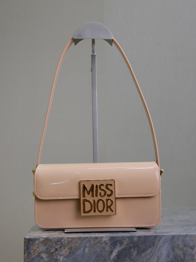 Miss Dior Flip up Handbag Lacquer ApricotThis Miss Dior flip handbag made a brand new appearance at the Dior FallWinter 2024 ready to wear collection