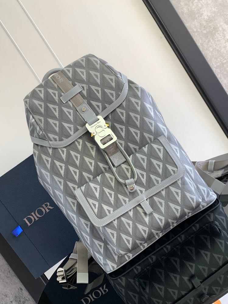 The top of the line Dior Hit the Road backpack is a brand new style this season blending modern style with Diors haute couture spirit Crafted with