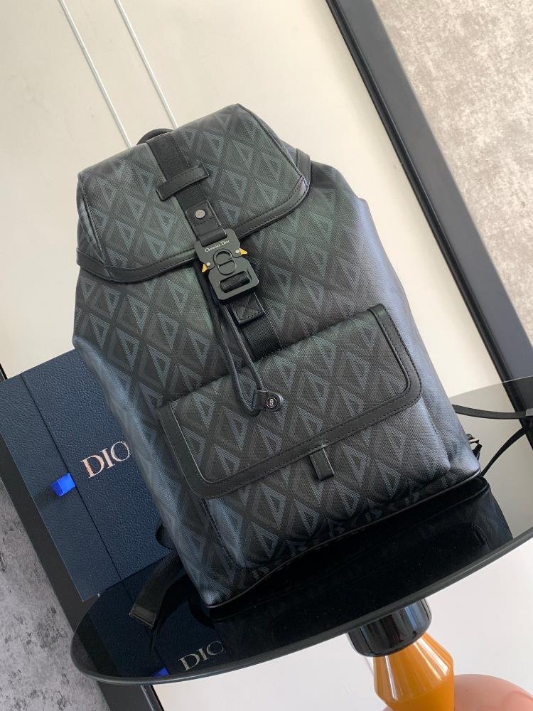 The top of the line Dior Hit the Road backpack is a brand new style this season blending modern style with Diors haute couture spirit Crafted with