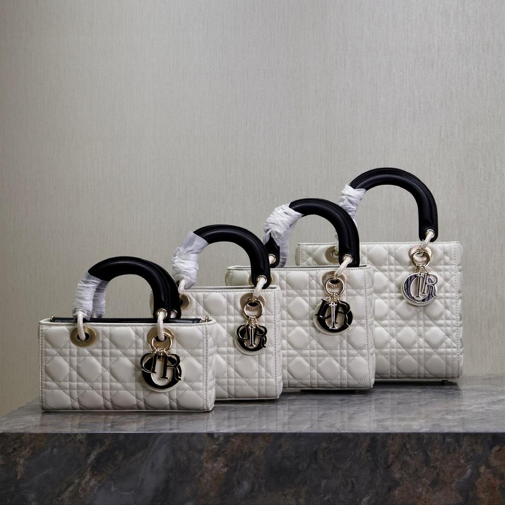 Lady Diana handbag white with black 4 sizesModel 0505053105650540  professional luxury fashion brand agency businessIf you have wholesale or retail