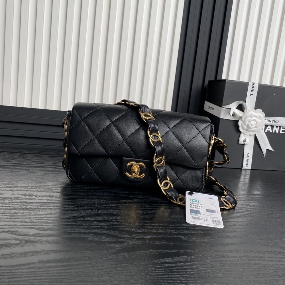 Chanel24K Premium AS5176 Underarm Bag Double C Coarse Chain Sheepskin Leather with Vintage Metal Unique Design Style More Temperament Very Versatile s