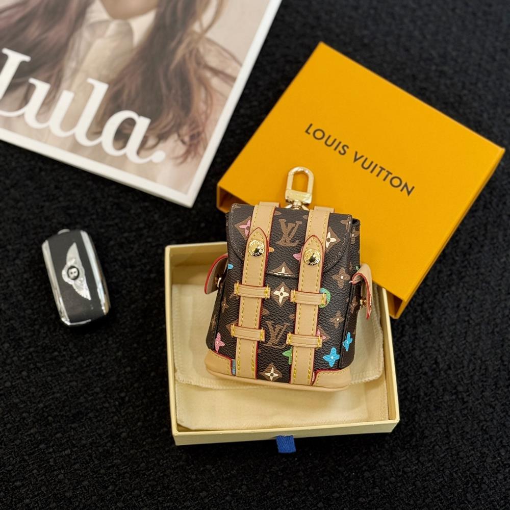 New Mini Backpack Pendant in 8 Colors for ShipmentLouis Vuitton LV Mini Backpack Keychain PendantCan hold small items such as cards and change M77166s