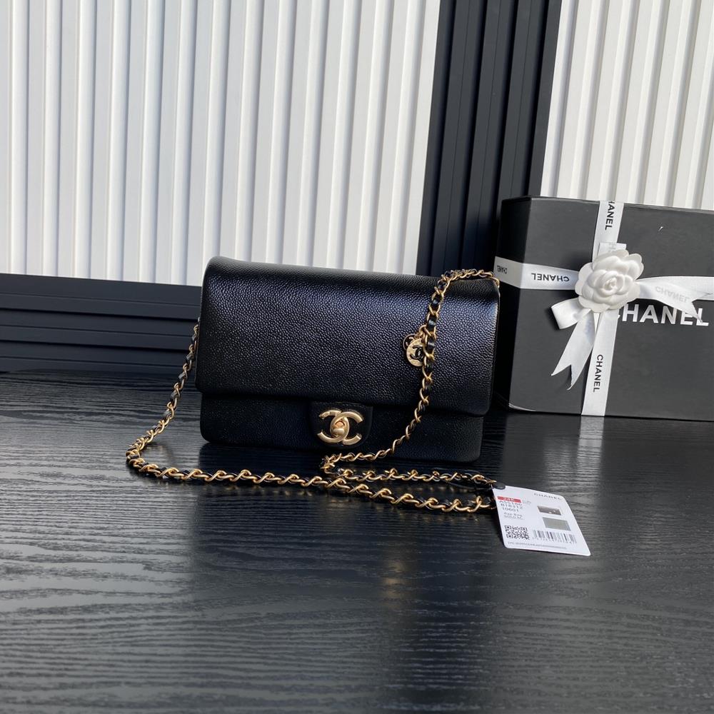 Chanel 24k CF vintage new model AS5186 simple and highend elegant particle embossed glossy calf leather and gold metal retro style will never go out