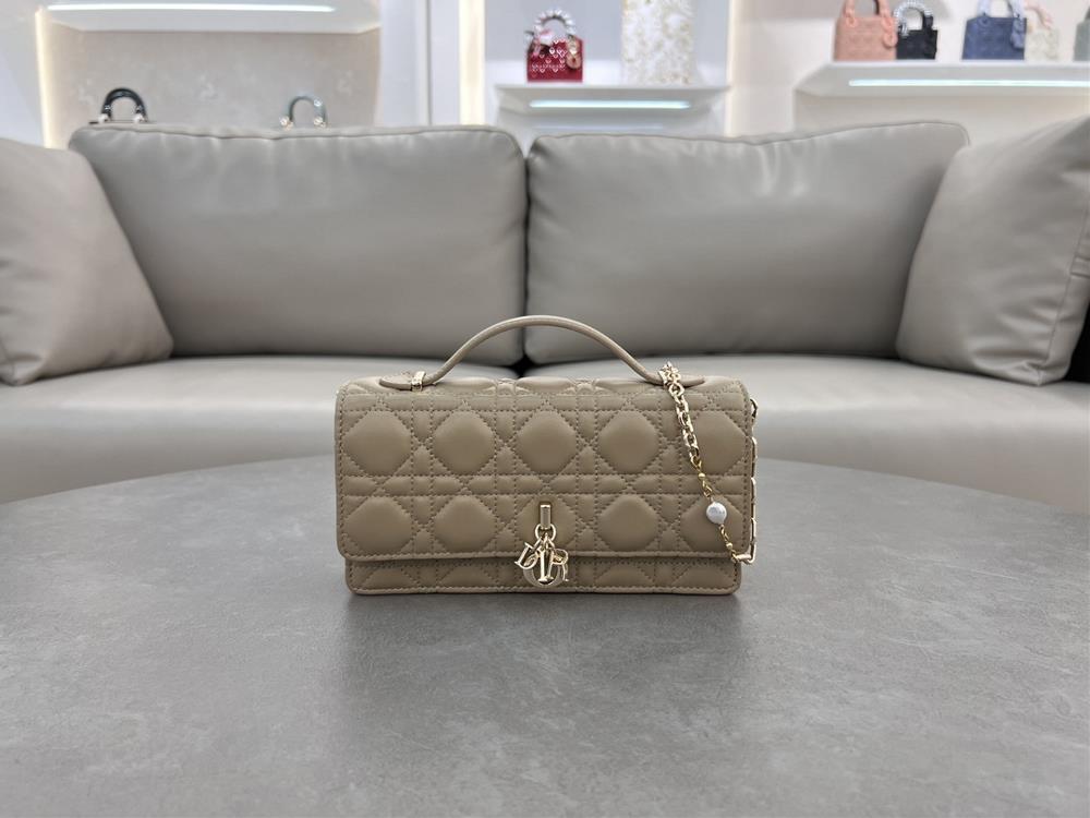 Lady Dior Pearl HandbagThis handbag is a new product of this season with a handle on the top elegant and practical making the Lady Dior collection