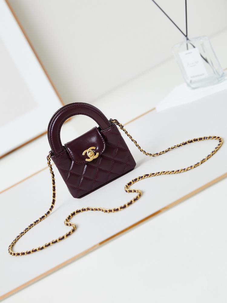 23K Kelly Handle Bag MiniFashion is a cycle and the popular vintage Kelly has been redesigned and revitalized by Chanel The vintage Kelly is famous