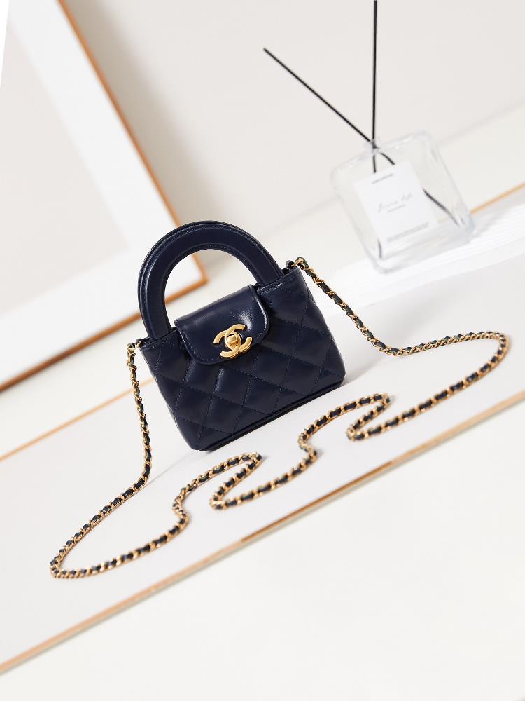 23K Kelly Handle Bag MiniFashion is a cycle and the popular vintage Kelly has been redesigned and revitalized by Chanel The vintage Kelly is famous