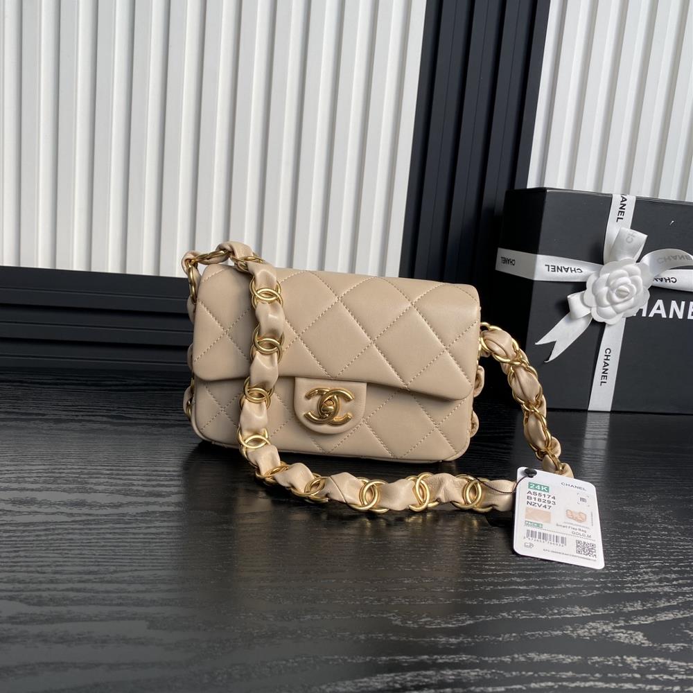 Chanel24K Premium AS5174 Underarm Bag Double C Coarse Chain Sheepskin Leather with Vintage Metal Unique Design Style More Temperament Very Versatile s